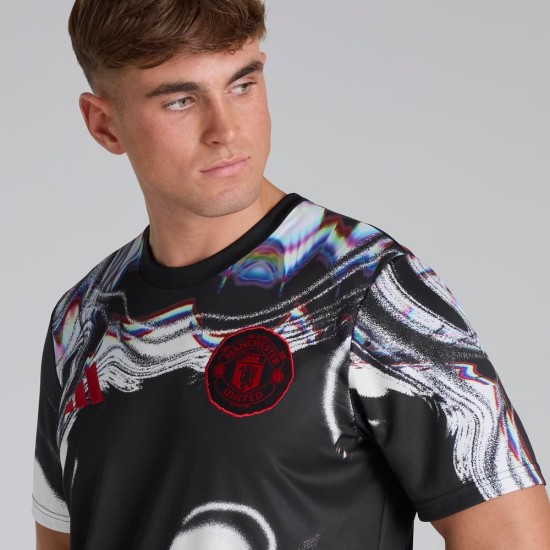 Hombre Manchester United 2025/26 Tercera Camiseta Pre Match - Negra Hombre Manchester United 2025/26 Tercera Camiseta Pre Match - Negra