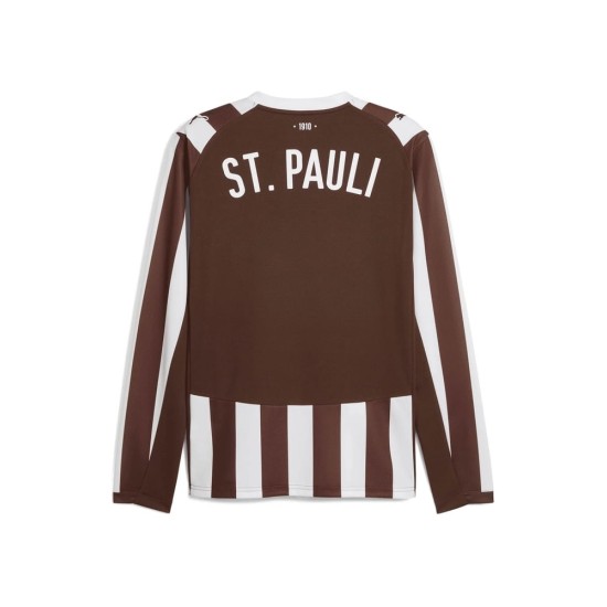 Camiseta de manga larga local FC St. Pauli 2025/26 para hombre Camiseta de manga larga local FC St. Pauli 2025/26 para hombre
