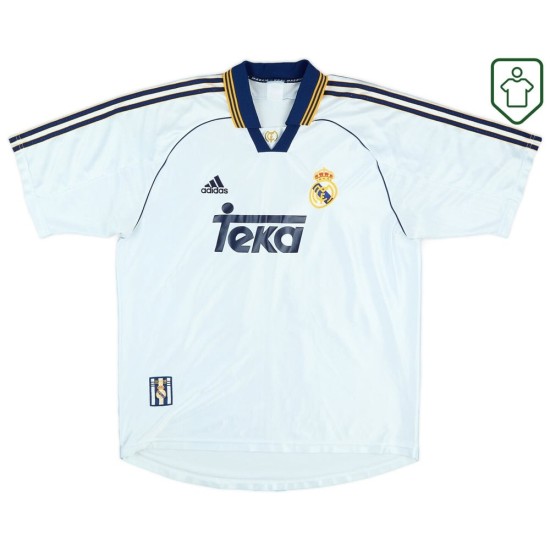 Hombre Camiseta retro local Real Madrid 1998/00 Raúl #7 Hombre Camiseta retro local Real Madrid 1998/00 Raúl #7