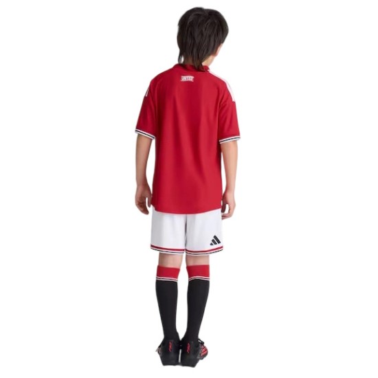 Pantalones Cortos Locales Infantiles Manchester United 2026/27 - Blanco Pantalones Cortos Locales Infantiles Manchester United 2026/27 - Blanco