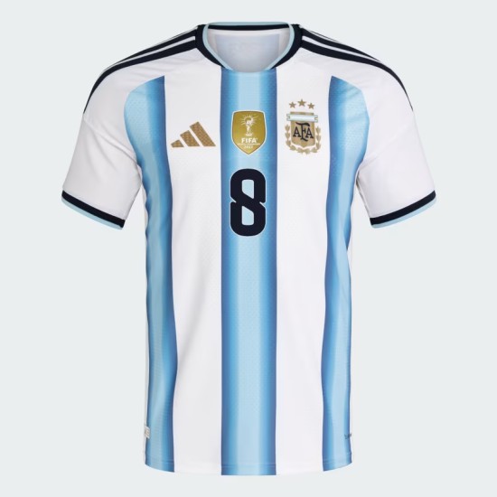 Camiseta Oficial Local Argentina 2026 Niño E. FERNÁNDEZ #8