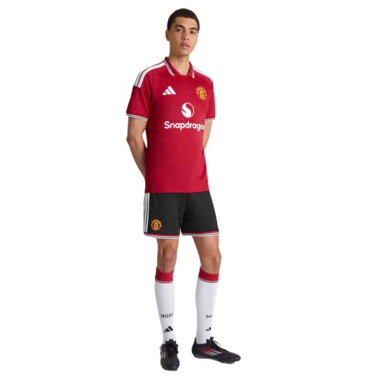 Pantalones Cortos Locales Infantiles Manchester United 2026/27 - Negro Pantalones Cortos Locales Infantiles Manchester United 2026/27 - Negro