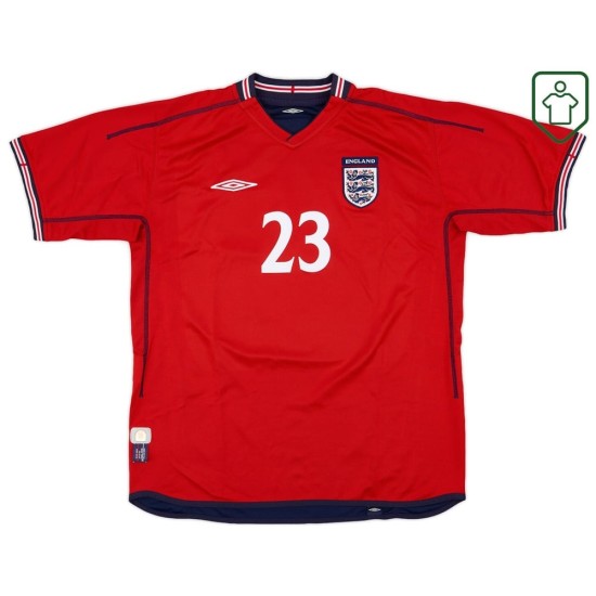 Camiseta retro visitante Inglaterra 2002/04 para hombre Rooney #23 Camiseta retro visitante Inglaterra 2002/04 para hombre Rooney #23