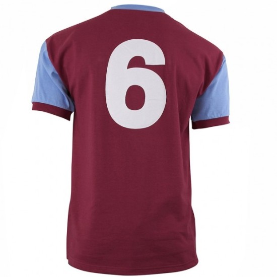 Camiseta Retro Bobby Moore Primera Mujer West Ham United 1958 #6 Camiseta Retro Bobby Moore Primera Mujer West Ham United 1958 #6