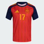 Camiseta Oficial Local España 2026 Niño WILLIAMS JR. #17 Camiseta Oficial Local España 2026 Niño WILLIAMS JR. #17
