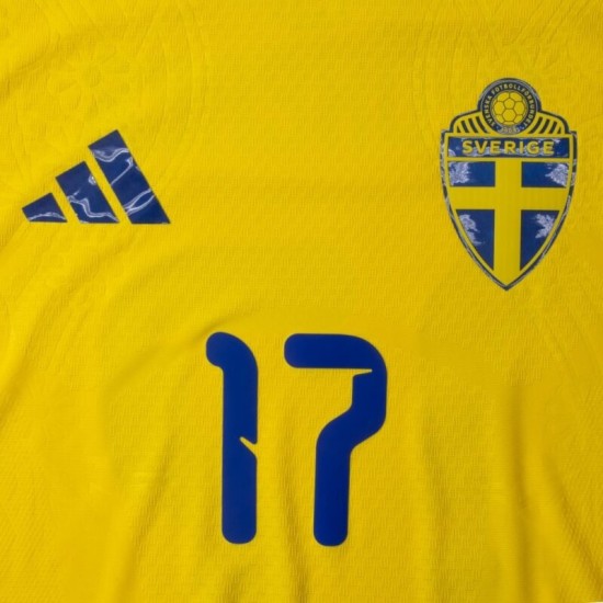 Mujer Camiseta Suecia 2026 Local Auténtica Mundial GYÖKERES #17