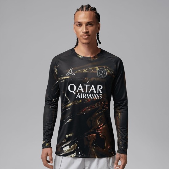 Hombre PSG 2025/26 Camiseta Jordan Night Edition de Manga Larga Hombre PSG 2025/26 Camiseta Jordan Night Edition de Manga Larga