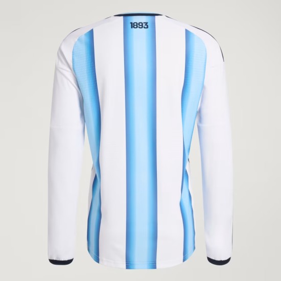 Camiseta oficial de local Argentina 2026 de manga larga para niño
