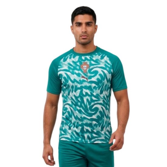 Remera pre partido tercera Portugal 2026 verde mujer Remera pre partido tercera Portugal 2026 verde mujer