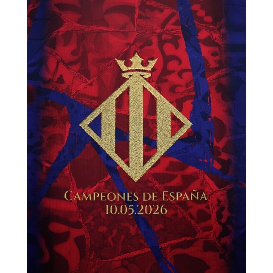 Camiseta Campeones de España FC Barcelona 2026 para Niño - Rojo Camiseta Campeones de España FC Barcelona 2026 para Niño - Rojo