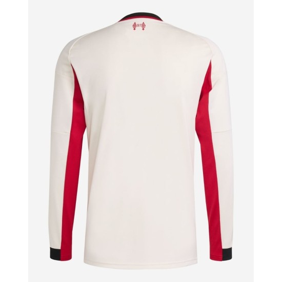 Camiseta Visitante Manga Larga Liverpool Hombre 2025/26
