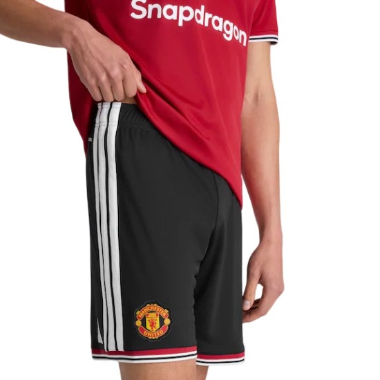Pantalones Cortos Locales Infantiles Manchester United 2026/27 - Negro Pantalones Cortos Locales Infantiles Manchester United 2026/27 - Negro