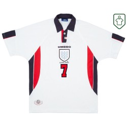 Camiseta retro local Inglaterra 1997/99 para hombre Beckham #7