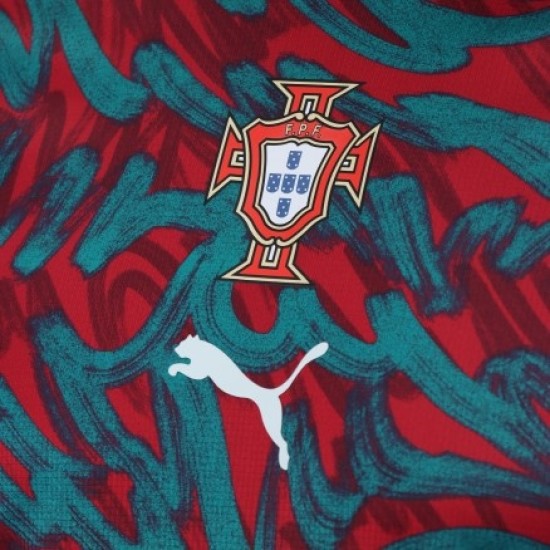 Remera pre partido tercera Portugal 2026 rojo mujer Remera pre partido tercera Portugal 2026 rojo mujer