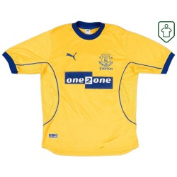 Camiseta retro visitante hombre Everton 2000/01 Gascoigne #18