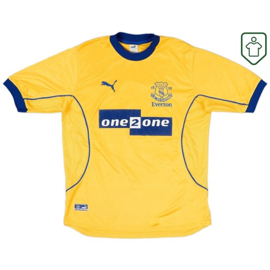 Camiseta retro visitante hombre Everton 2000/01 Gascoigne #18