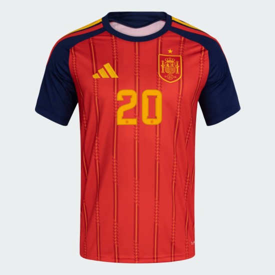 Camiseta Oficial Local España 2026 Hombre PEDRI #20 Camiseta Oficial Local España 2026 Hombre PEDRI #20