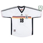Camiseta retro local Alemania 1998/00 para hombre Klinsmann #18