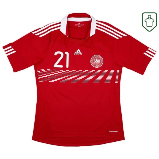 Camiseta retro local Dinamarca 2010/11 para hombre Eriksen #21 Camiseta retro local Dinamarca 2010/11 para hombre Eriksen #21