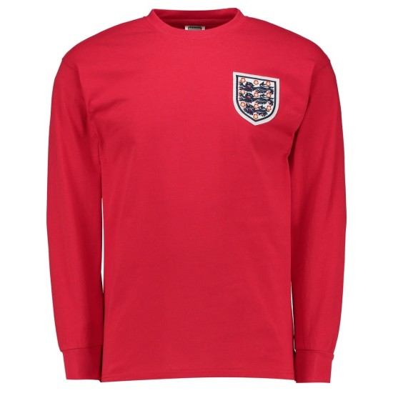 Camiseta retro Inglaterra final Mundial visitante 1966 manga larga #6 mujer
