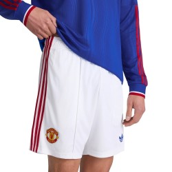 Pantalón Corto Visitante Manchester United 2026/27 Blanco Niño