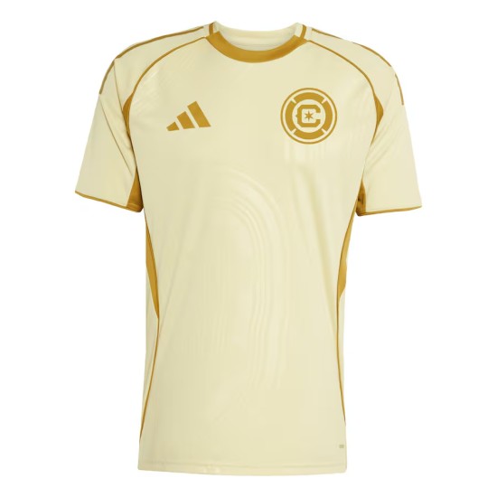 Camiseta infantil Chicago Fire 2025 tercera pre partido - amarilla