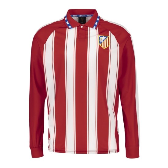 Camiseta Retro de Manga Larga Atlético Madrid 1995 para Niño
