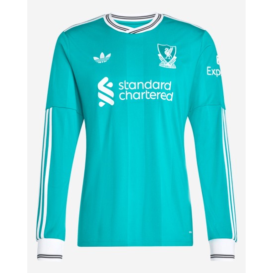 Camiseta Tercera Liverpool 2025/26 Manga Larga Hombre