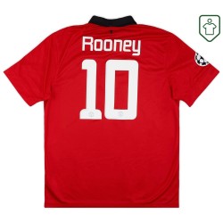 Camiseta retro local Champions League hombre Manchester United 2013/14 Rooney #10