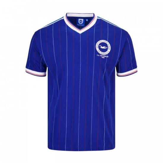 Camiseta Retro Finalistas FA Cup Local Brighton & Hove Albion 1983 para Hombre Camiseta Retro Finalistas FA Cup Local Brighton & Hove Albion 1983 para Hombre