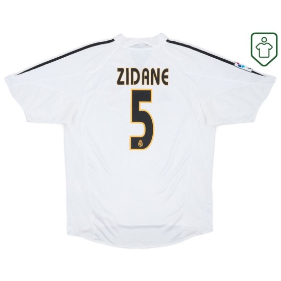 Hombre Camiseta retro local Real Madrid 2004/05 Zidane #5