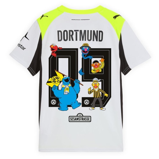Camiseta de hombre BVB Borussia Dortmund 2025/26 visitante Barrio Sésamo nº 9 Camiseta de hombre BVB Borussia Dortmund 2025/26 visitante Barrio Sésamo nº 9