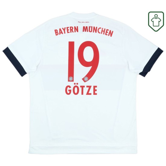 Camiseta retro Bayern Múnich 2015/16 visitante para hombre Götze #19 Camiseta retro Bayern Múnich 2015/16 visitante para hombre Götze #19