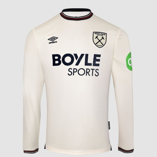 Camiseta visitante manga larga niño West Ham United 2025/26 Camiseta visitante manga larga niño West Ham United 2025/26