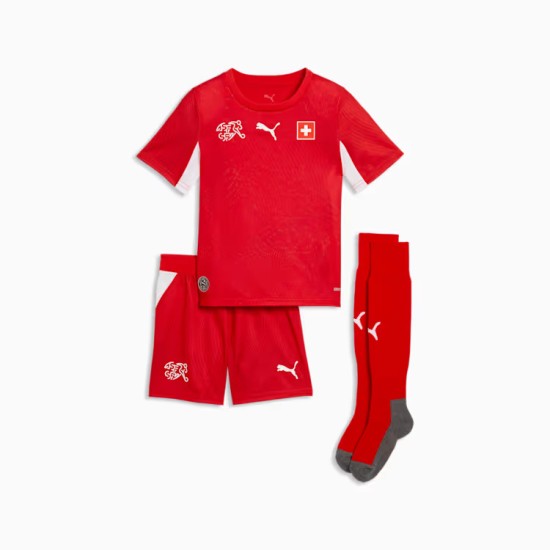 Conjunto de niño Suiza 2026 Copa del Mundo local Conjunto de niño Suiza 2026 Copa del Mundo local