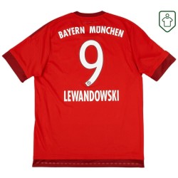 Camiseta retro Bayern Múnich 2015/16 local para hombre Lewandowski #9