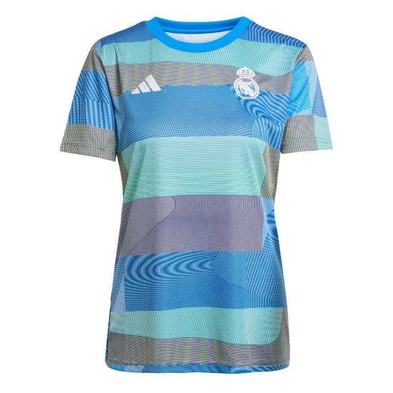 Camiseta de calentamiento tercera del Real Madrid 2025/26 para mujer Camiseta de calentamiento tercera del Real Madrid 2025/26 para mujer