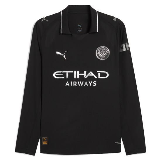 Camiseta de Visitante de Manga Larga Hombre Manchester City 2025/26 Camiseta de Visitante de Manga Larga Hombre Manchester City 2025/26