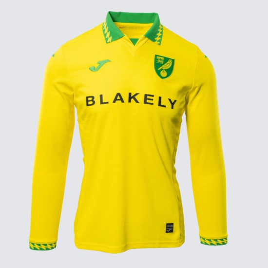 Camiseta Local de Manga Larga Niño Norwich City 2025/26 Camiseta Local de Manga Larga Niño Norwich City 2025/26