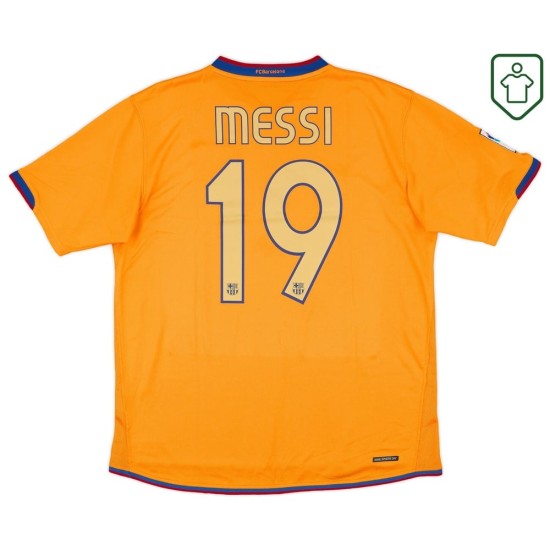 Hombre Camiseta retro visitante FC Barcelona 2006/08 Messi #19 Hombre Camiseta retro visitante FC Barcelona 2006/08 Messi #19
