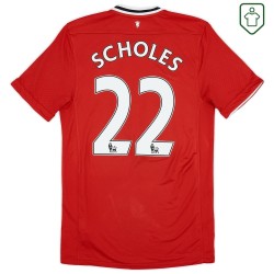Camiseta retro local hombre Manchester United 2011/12 Scholes #22