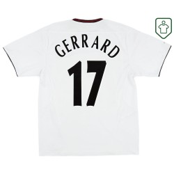 Camiseta retro visitante hombre Liverpool 2003/04 Gerrard #17