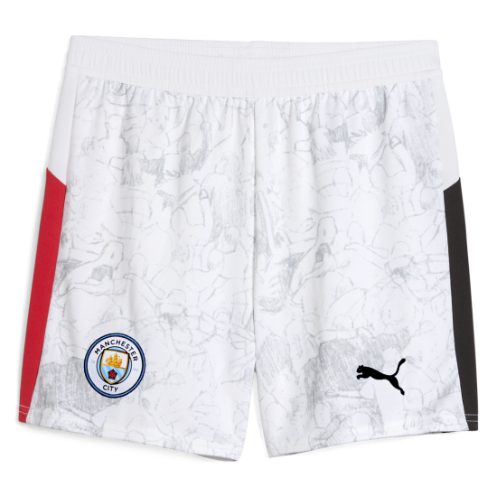 Pantalones cortos hombre Manchester City 2025/26 KidSuper - Blancos Pantalones cortos hombre Manchester City 2025/26 KidSuper - Blancos