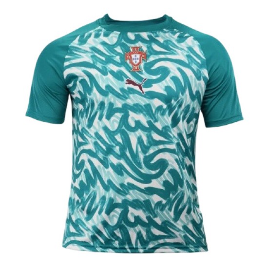 Remera pre partido tercera Portugal 2026 verde mujer Remera pre partido tercera Portugal 2026 verde mujer