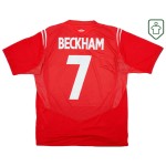 Camiseta retro visitante Inglaterra 2004/06 para hombre Beckham #7