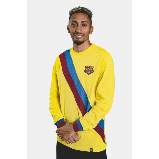 Camiseta Retro de Fuera FC Barcelona 1974/75 de Manga Larga para Hombre