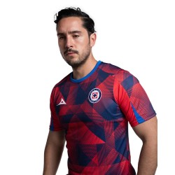 Camiseta Niño Cruz Azul Tercera Calentamiento 2025/26 – Rojo/Marino