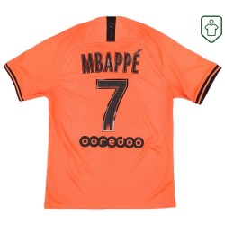 Hombre Camiseta retro visitante PSG 2019/20 Mbappe #7