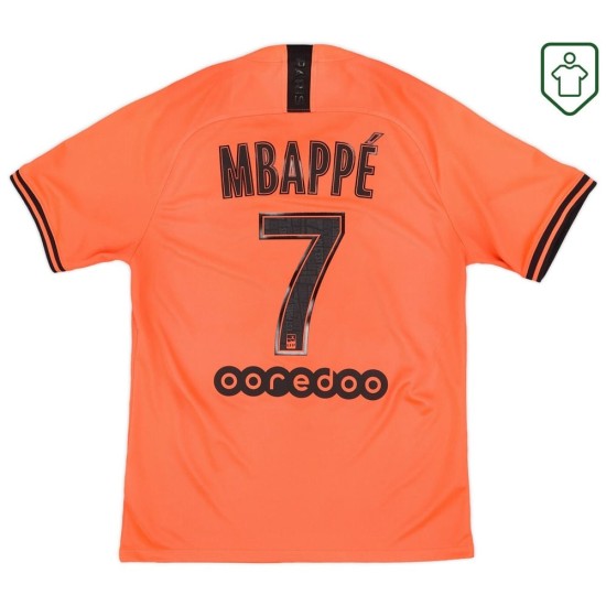 Hombre Camiseta retro visitante PSG 2019/20 Mbappe #7