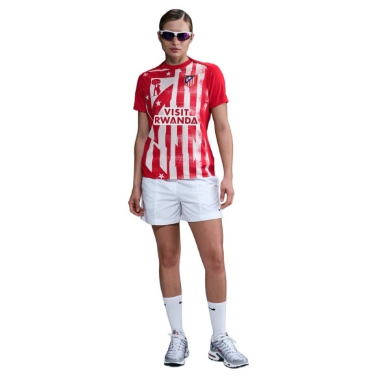 Camiseta de calentamiento tercera para mujer del Atlético de Madrid 2025/26 - Roja